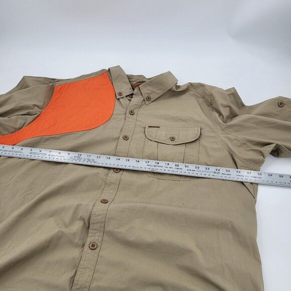 Eddie Bauer Sport Shop Hunting Shirt Mens XXL Shoulder Patches Shirt Brown - Picture 6 of 8